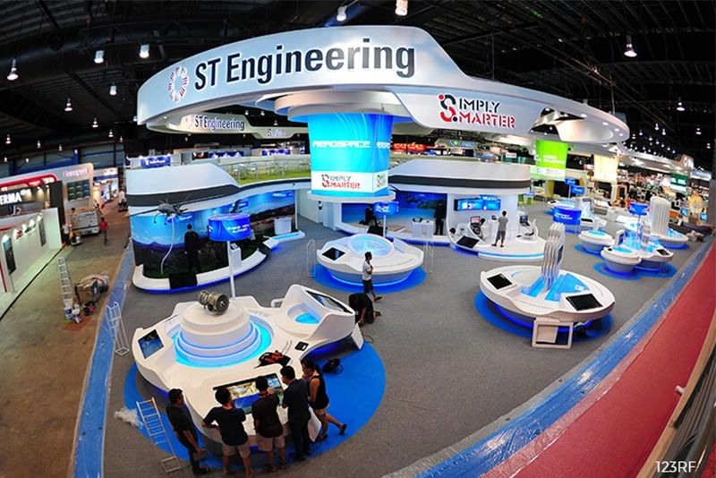 ST Engineering trade show booth — Tuscan Advisors enterprise customer in Singapore
